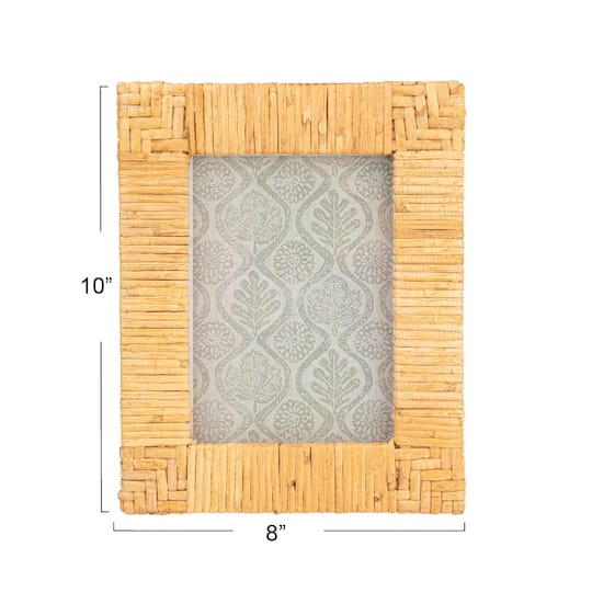 Hello Honey® Natural Handwoven Rattan Photo Frame